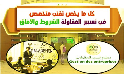 تقني متخصص في تسيير المقاولة الشروط والآفاق TSGE